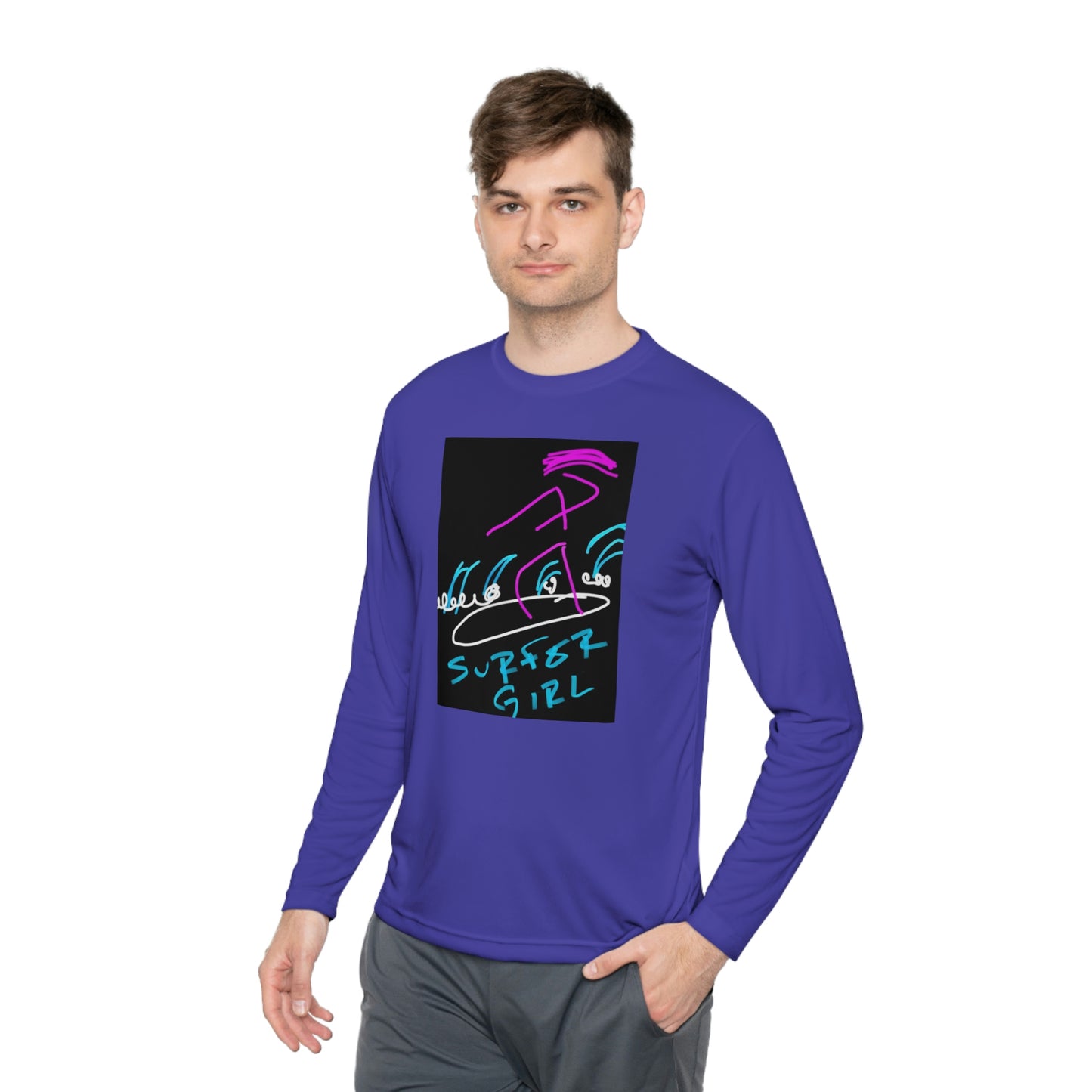 Surfer Girl- Unisex Lightweight Long Sleeve Tee- Adult