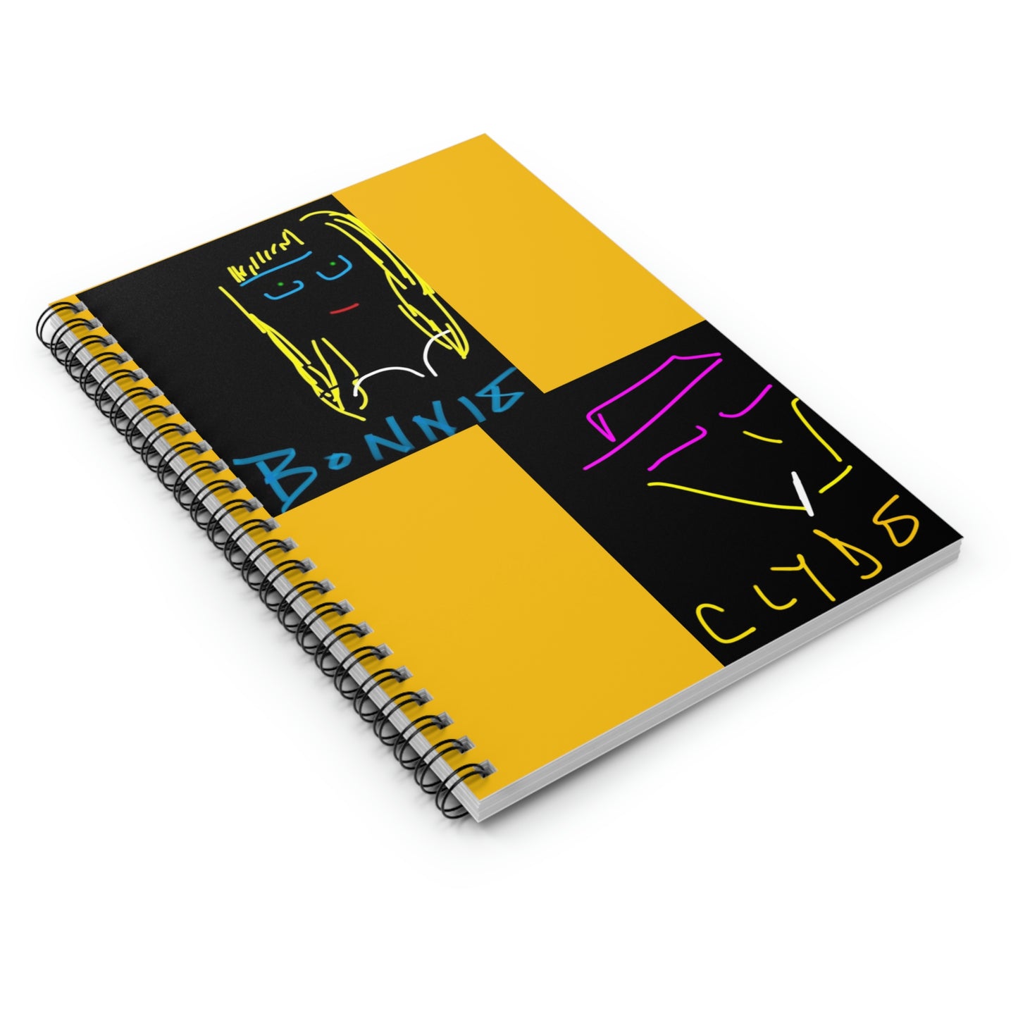 Bonnie and Clyde- Spiral Notebook - Ruled Line- Black & Yellow