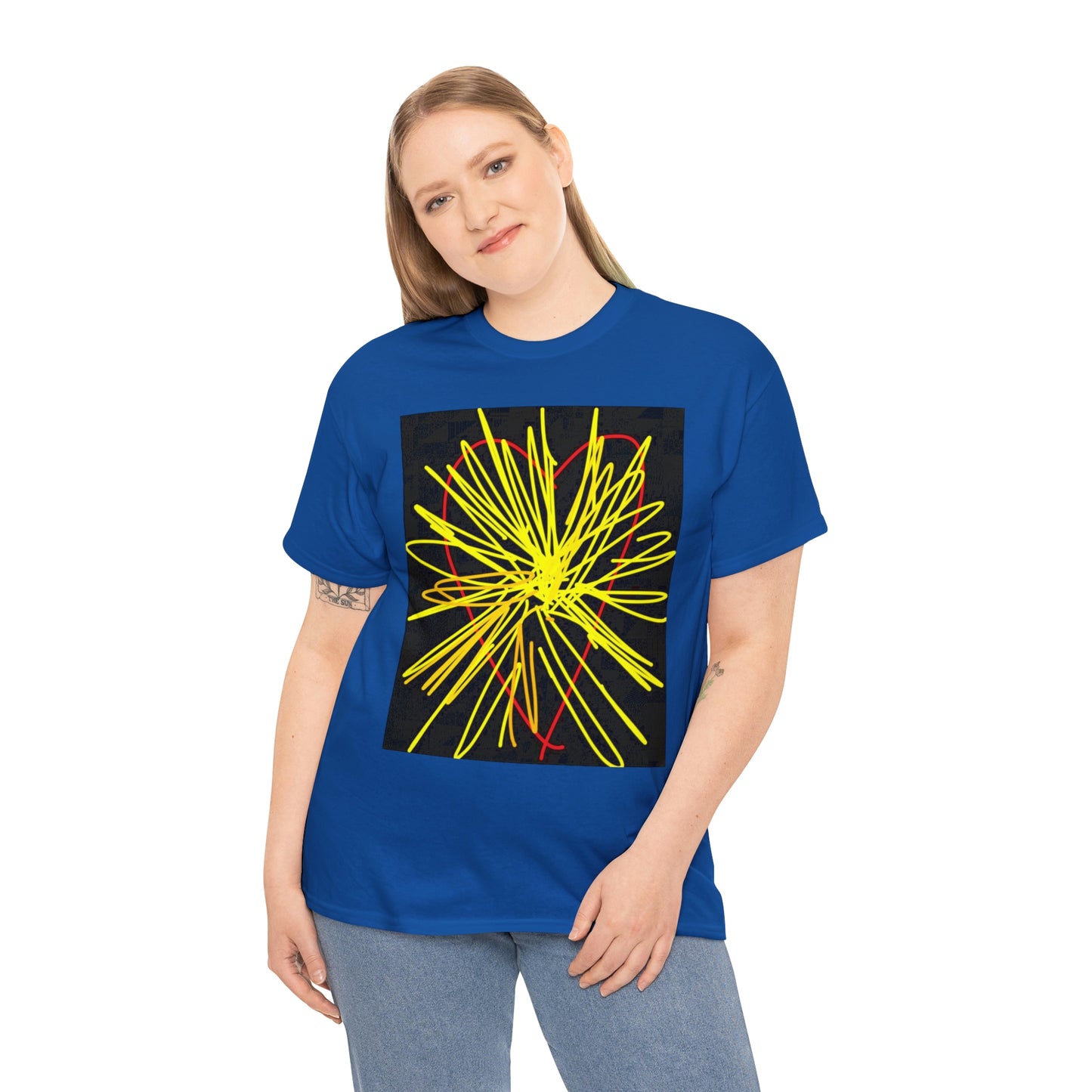 Heart Bursting With Light- Unisex Heavy Cotton Tee