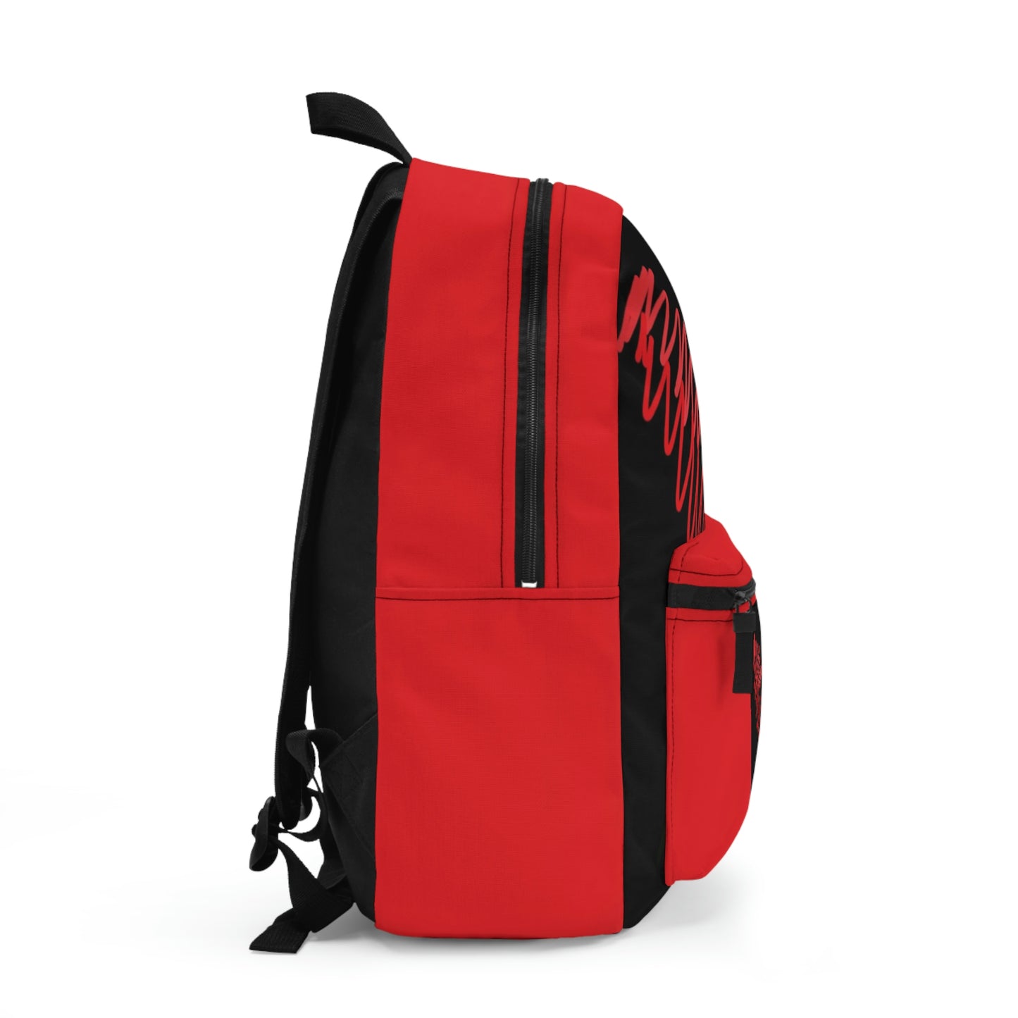 Scribble Heart- Backpack- Black & Red