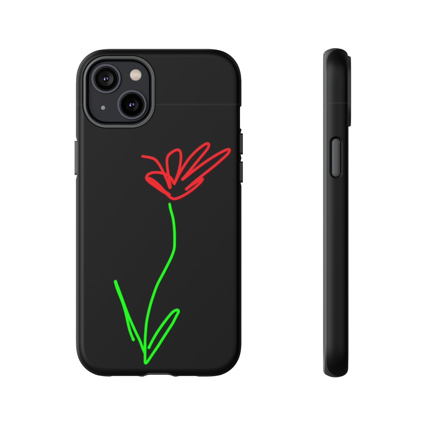 Red Flower- Tough Cases- 41 Phone Styles