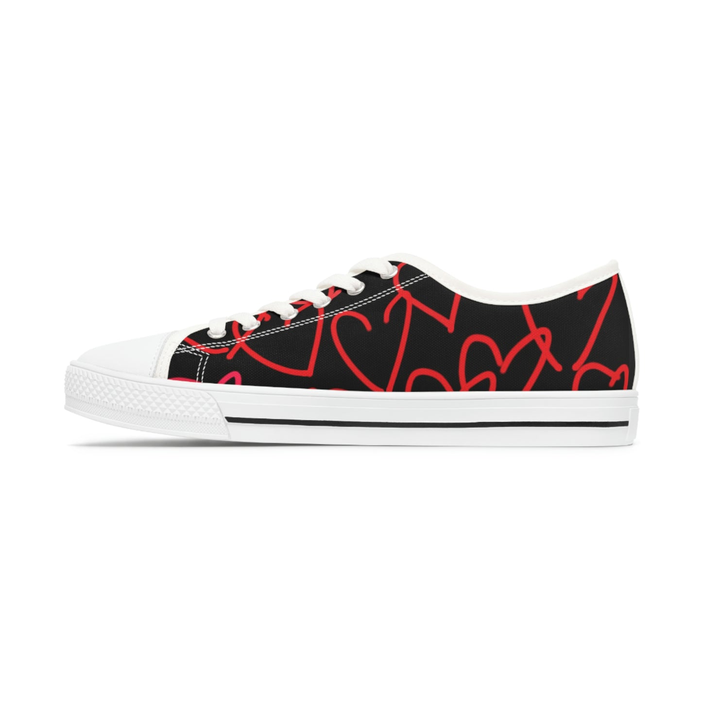 Million Hearts- Women's Low Top Sneakers