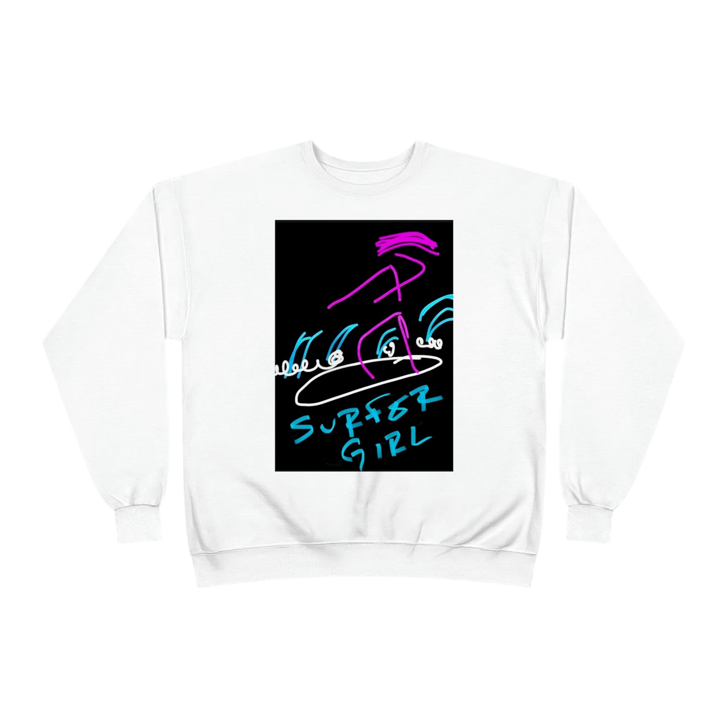 Surfer Girl- Unisex EcoSmart® Crewneck Sweatshirt