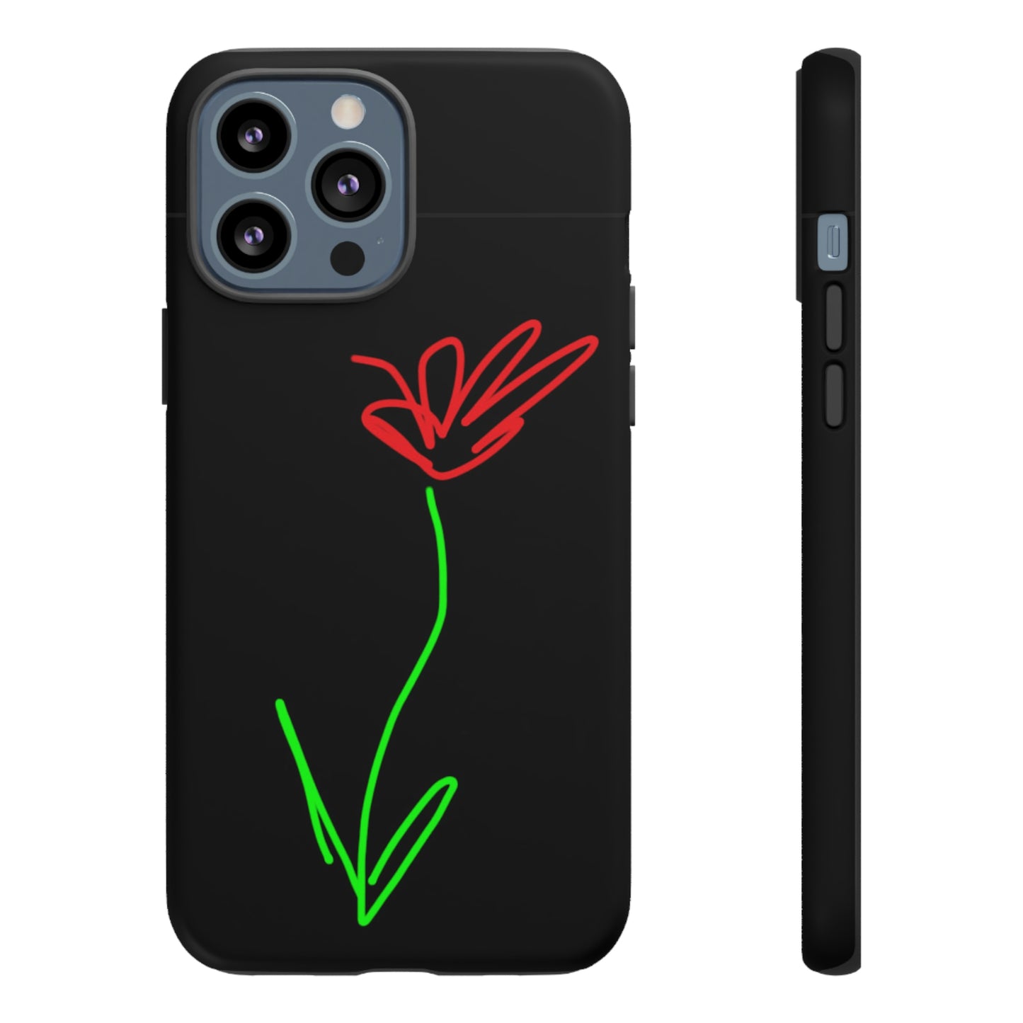 Red Flower- Tough Cases- 41 Phone Styles