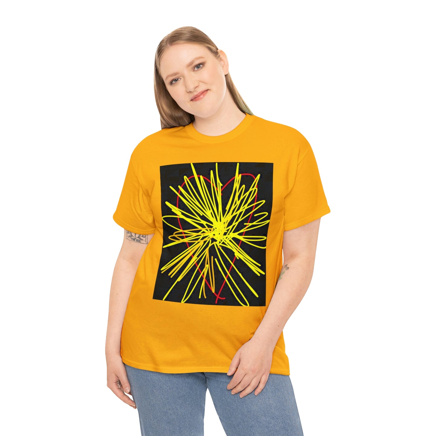 Heart Bursting With Light- Unisex Heavy Cotton Tee