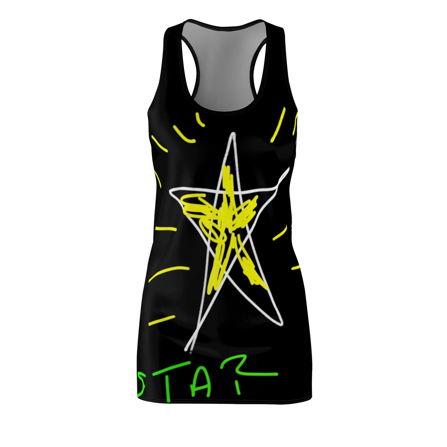 STAR- Women's Cut & Sew Racerback Dress (AOP)