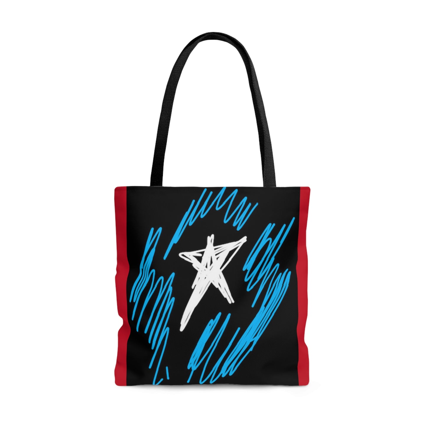 July 4th- Star Field- Tote Bag (AOP)- Black and Red