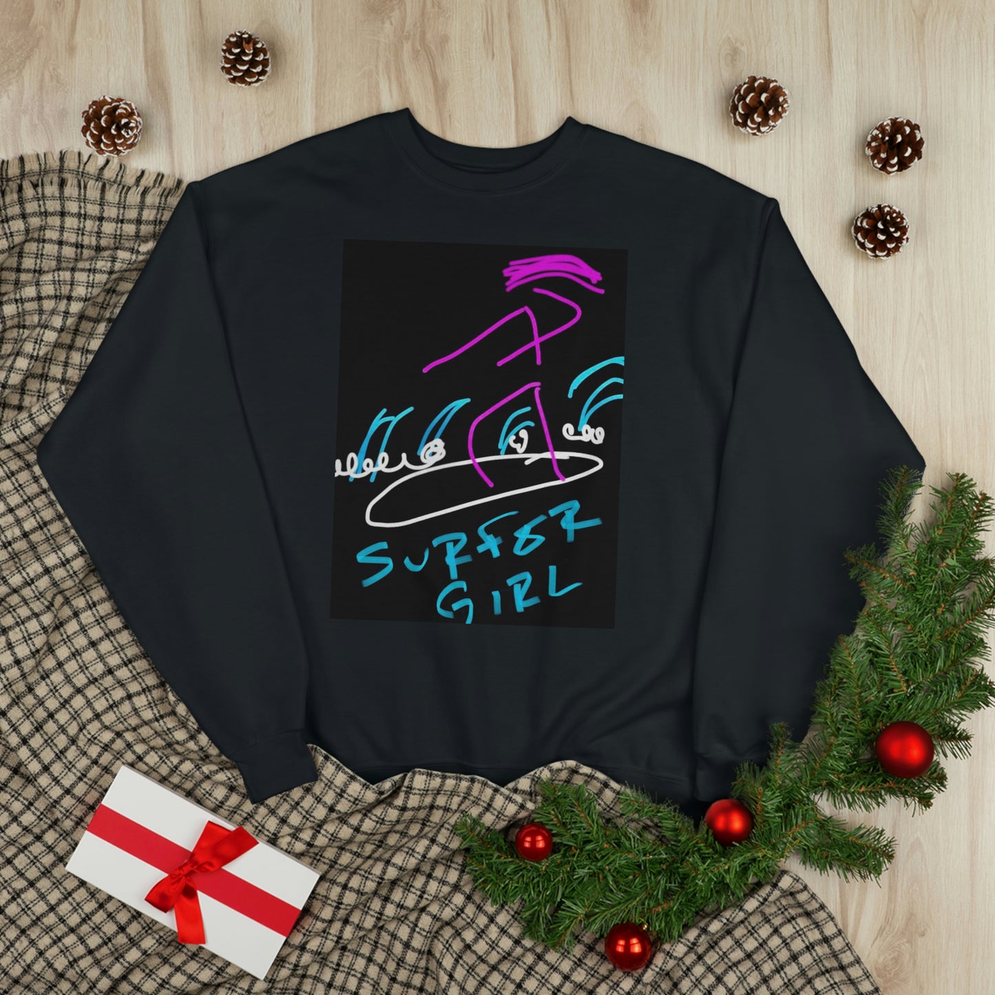 Surfer Girl- Unisex EcoSmart® Crewneck Sweatshirt