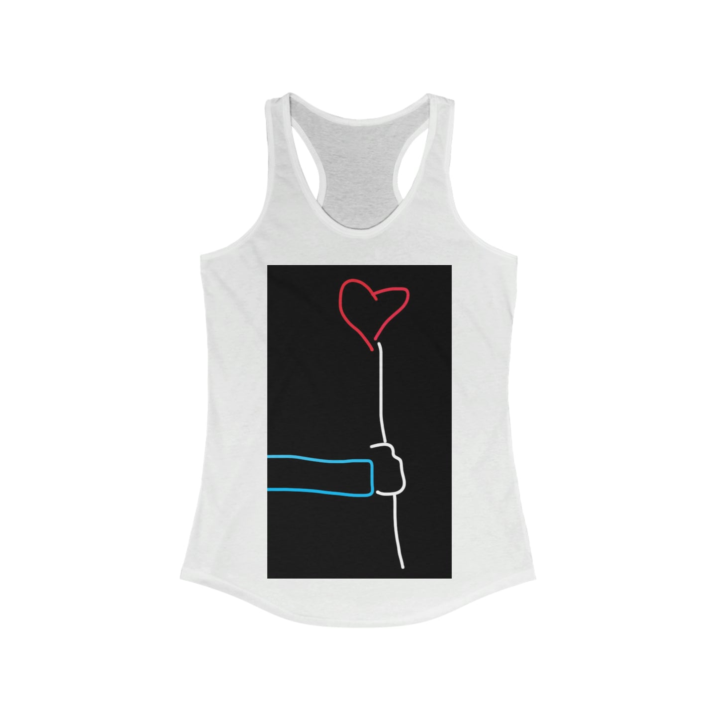 Heart Balloon- Women's Ideal Racerback Tank