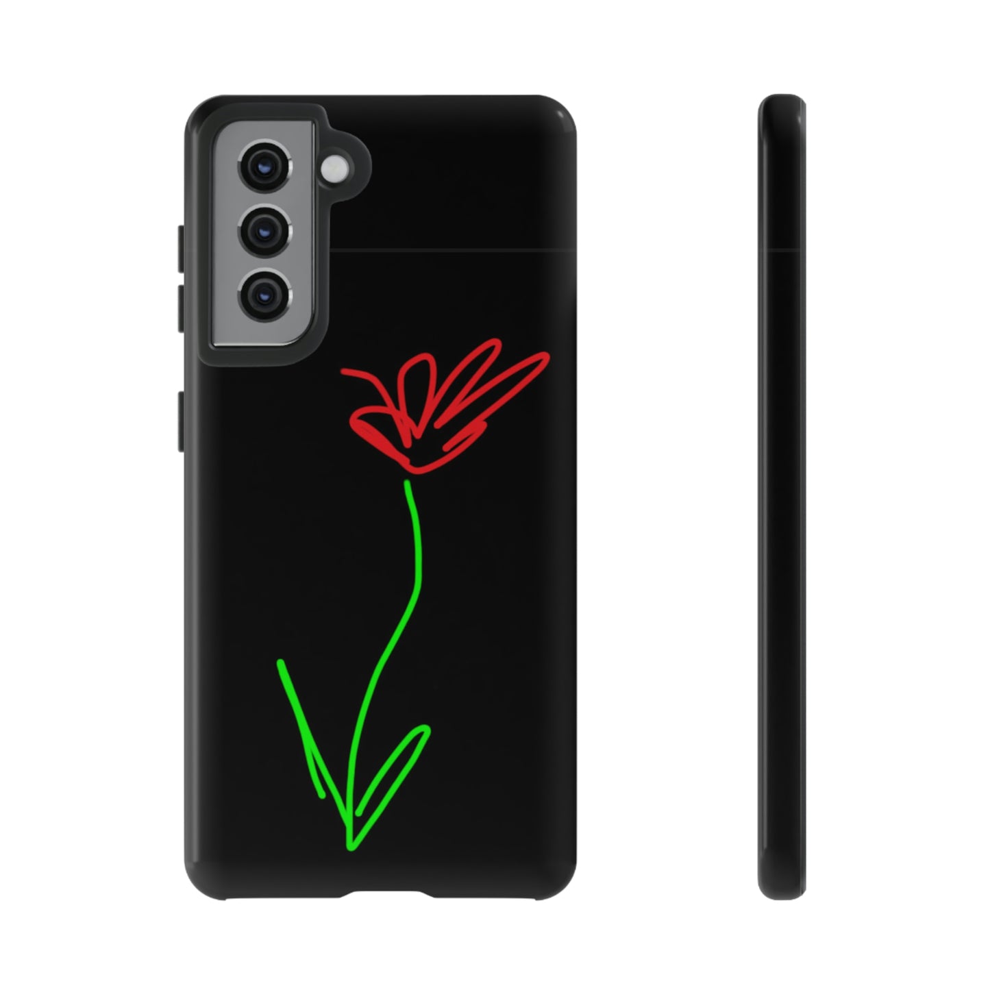 Red Flower- Tough Cases- 41 Phone Styles