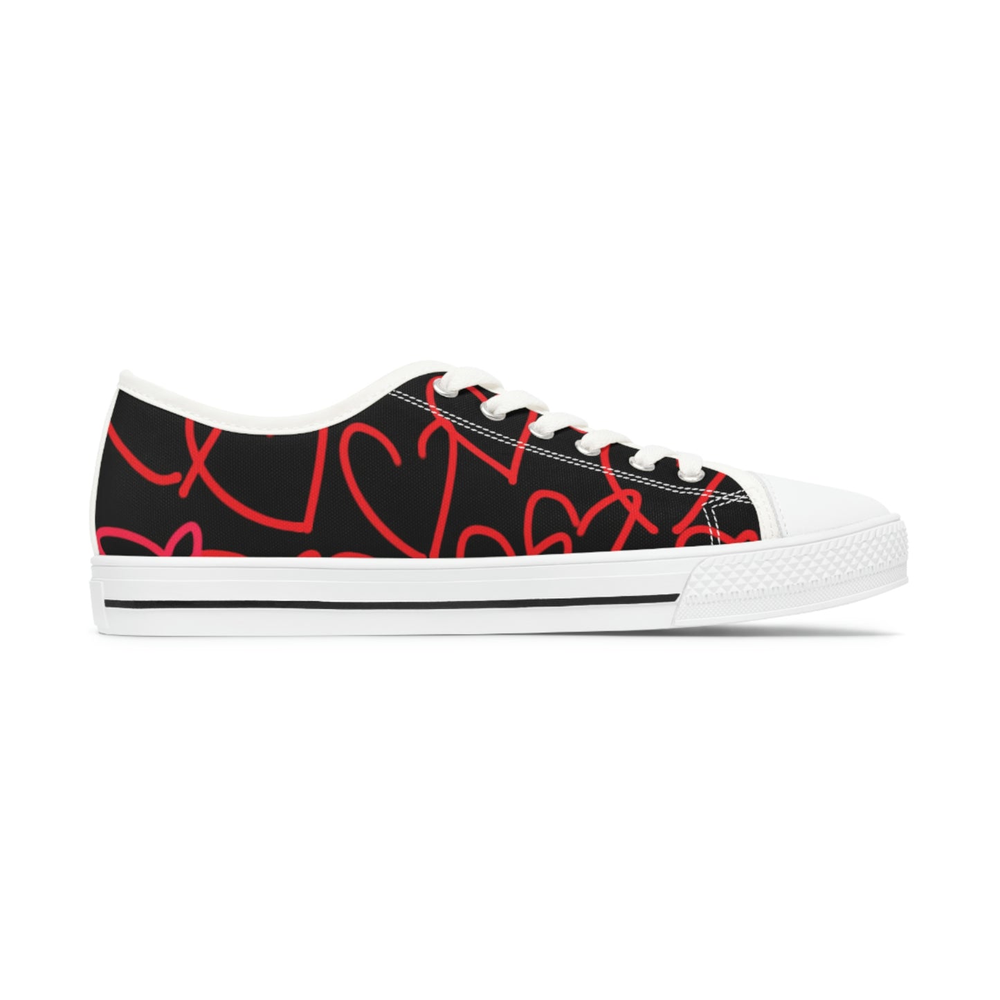 Million Hearts- Women's Low Top Sneakers