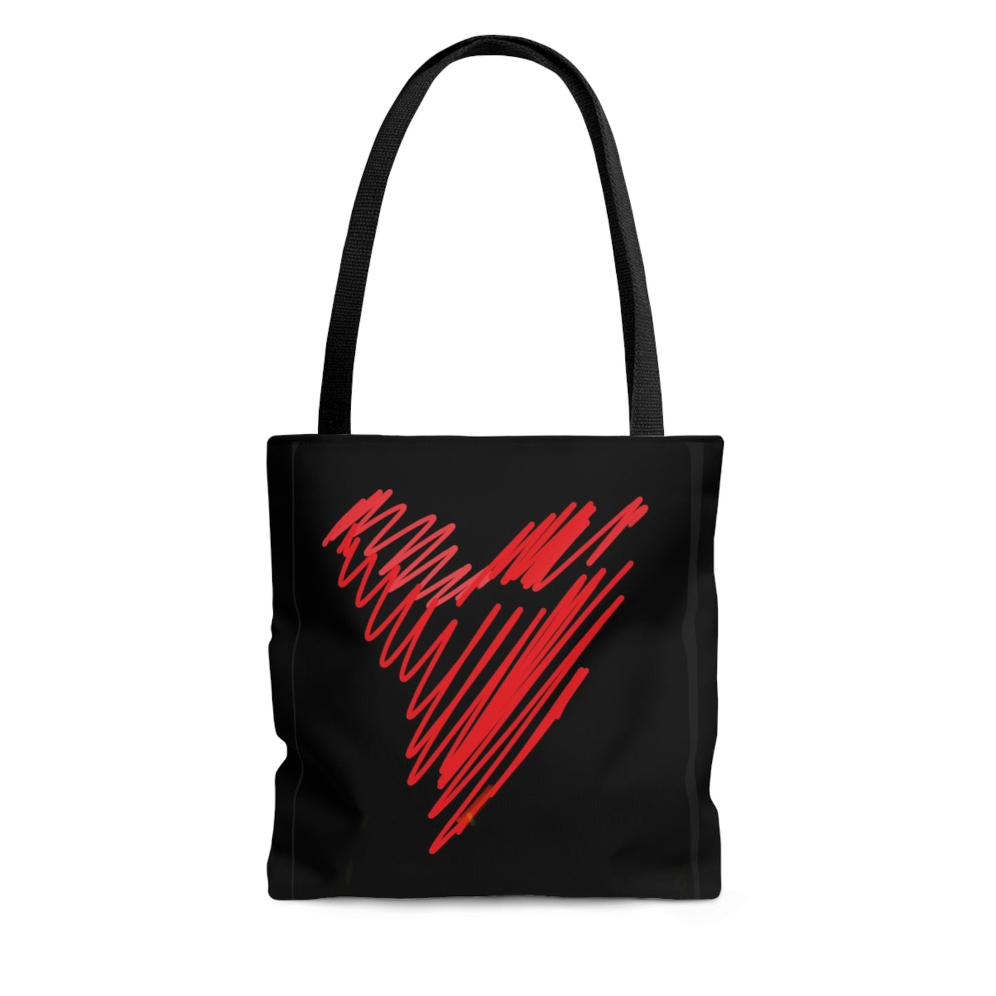 Scribble Heart/LOVE- AOP Tote Bag