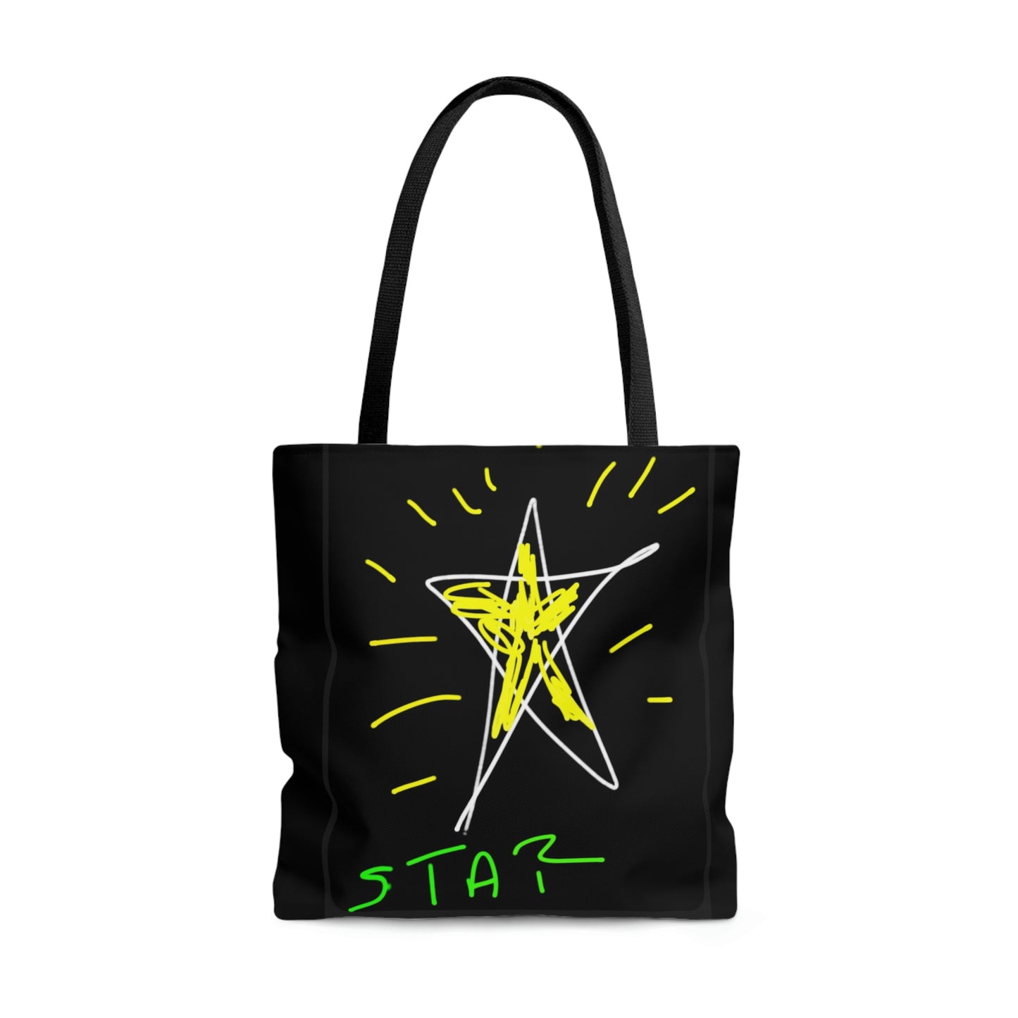 Star/Gold Heart- AOP Tote Bag