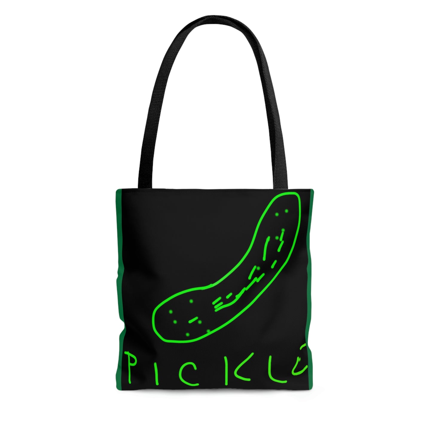 Pickle- Tote Bag (AOP)- Black & Green